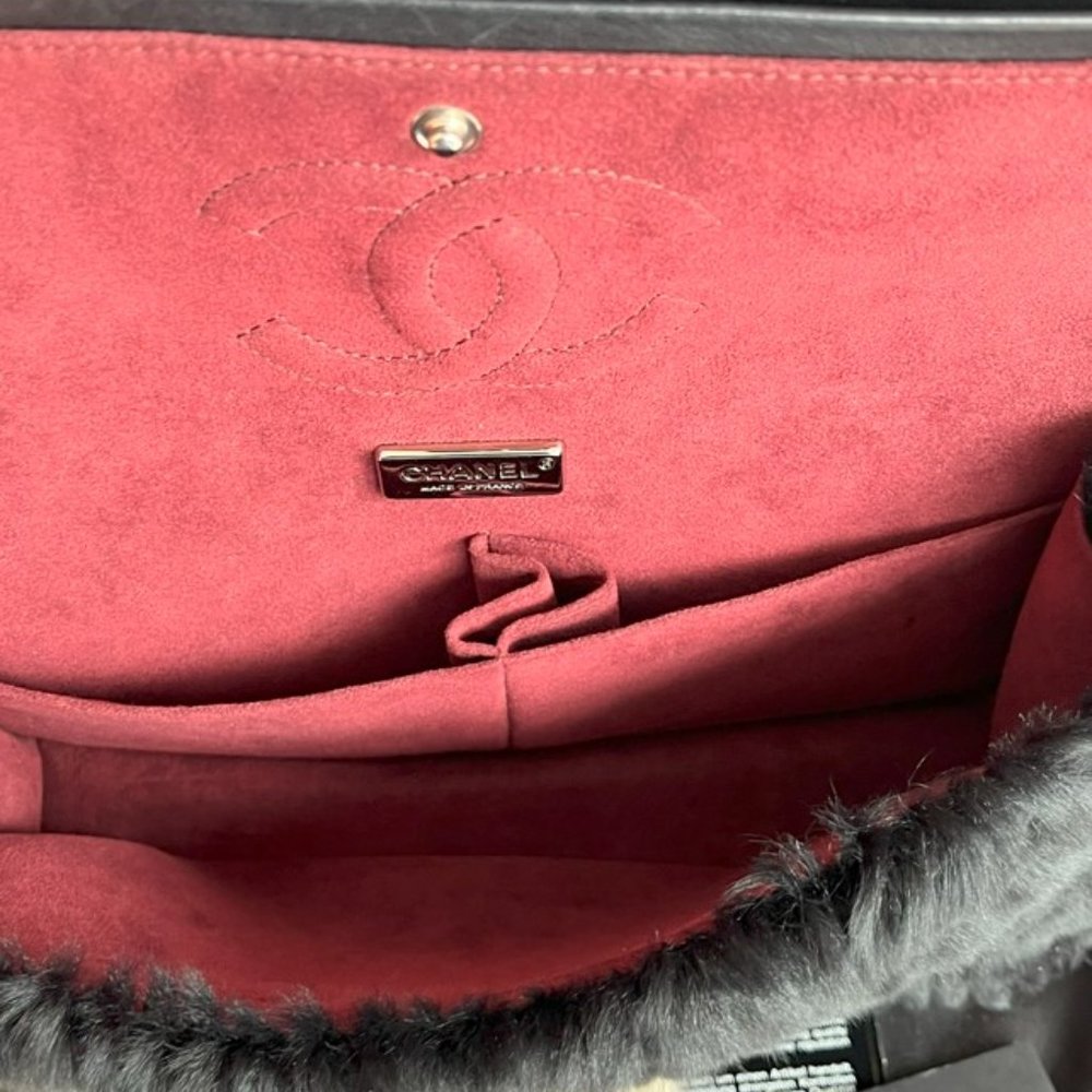 Chanel Black Orylag Rabbit Fur Flap Bag - Picture 4 of 8